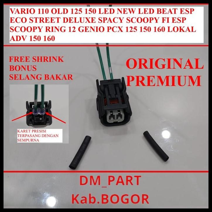 HOT DEAL SOKET SOCKET INJEKTOR INJECTOR 2 PIN YAMAHA HONDA BEAT POP STREET ESP ECO SCOOPY SPACY VARI