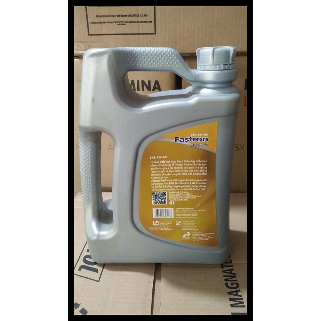 DISKON OLI MESIN MOBIL FASTRON GOLD 5W-40 SN CF ASLI PERTAMINA 4 LITER 
