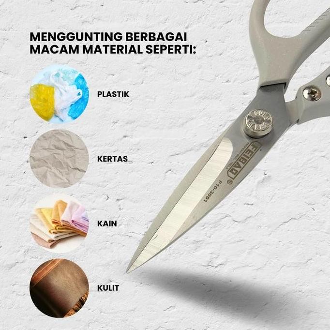 

YUEFEIBAO Feibao Gunting Serbaguna 9 Inch / Multifunction Scissors 225mm / Stainless Steel / F10-3051