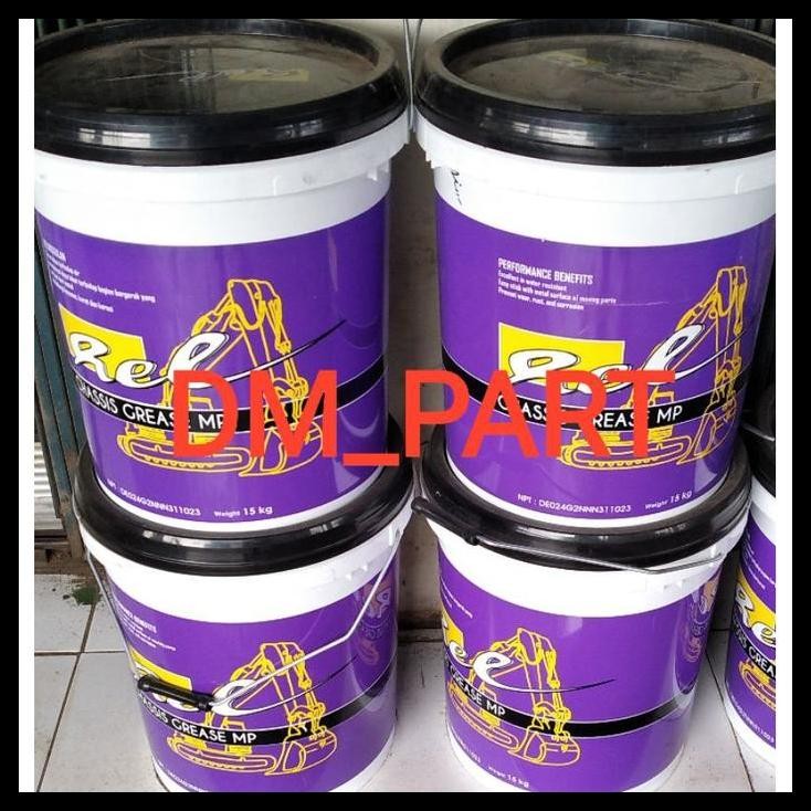 TERBARU GEMUK GREASE STEMPET PASLIN ALAT BERAT CHASIS BEKU EXCAVATOR DOZER 15 KG 1 EMBER REL KOMATSU