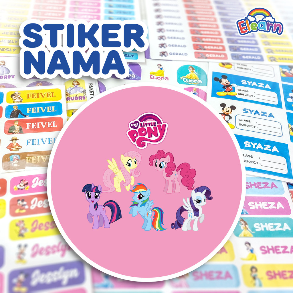 

Sticker Nama Anak Lucu/ Sticker Nama Unik/ Sticker Nama Custom Little Pony (PNY-02)