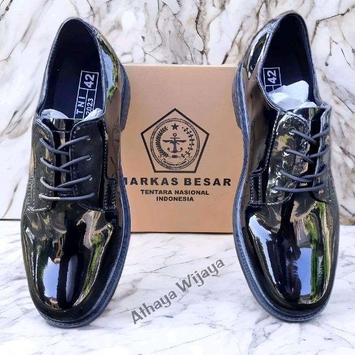 RS Sepatu PDH Kilap Jatah Mabes TNI AD 2023 Kulit Asli Original
