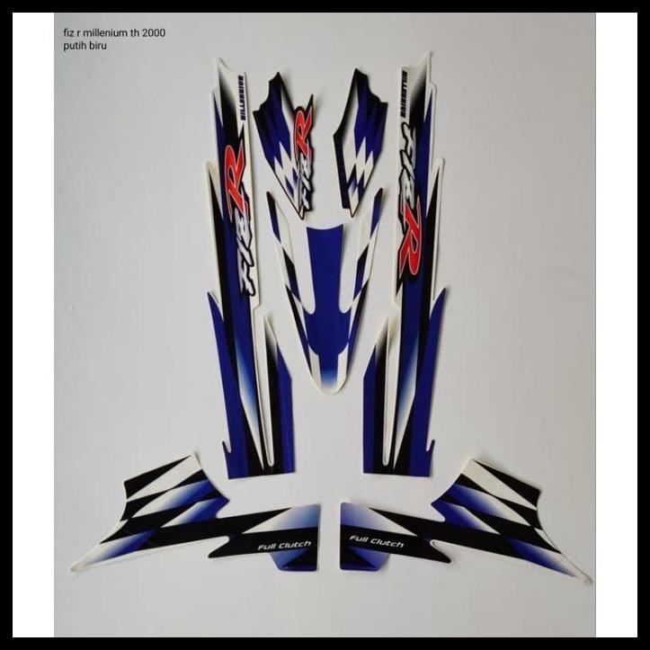 GRATIS ONGKIR (ORI) STRIPING YAMAHA FIZ R MILENIUM 2000 PUTIH BIRU KUALITAS ORIGINAL 