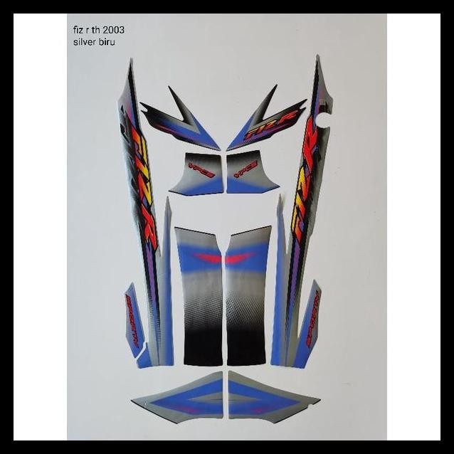 TERBARU (ORI) STRIPING ORI YAMAHA FIZ R TH 2003SILVER BIRU KUALITAS ORIGINAL 