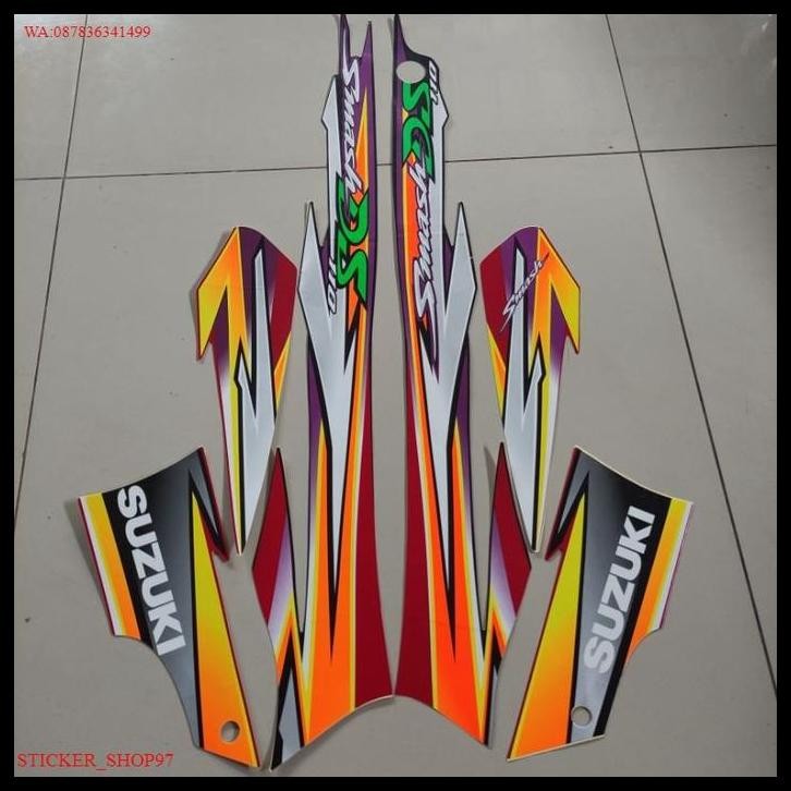 TERBARU (ORI) STRIPING SUZUKI SMASH 110 DS 2003 2004 2005 HITAM MERAH ORIGINAL 