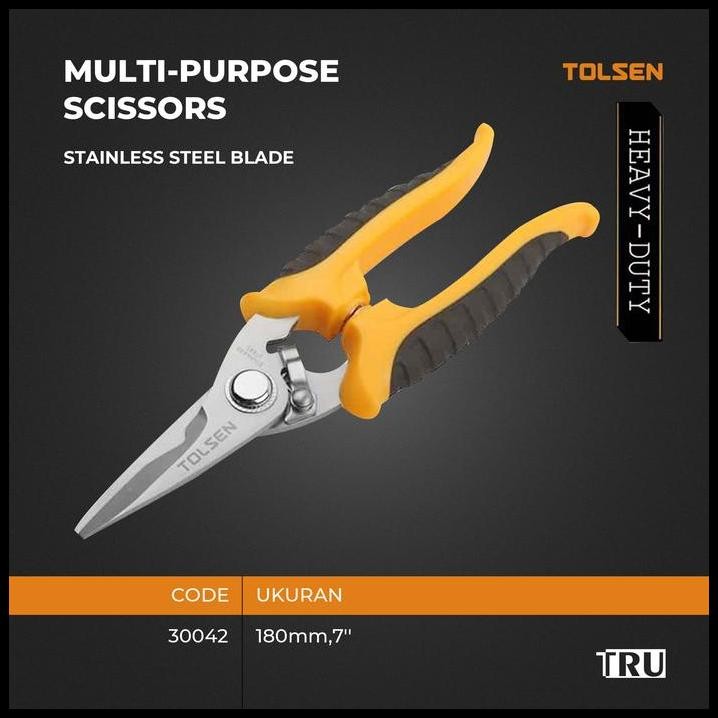 

GUNTING SERBAGUNA / MULTI-PURPOSE SCISSORS 7" stainless steel blade 30042 Tolsen