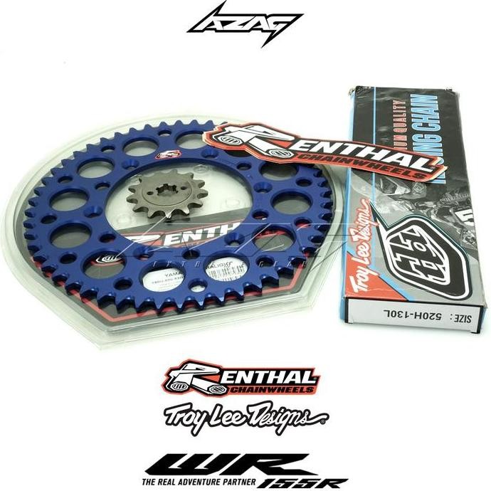 gear set dan rantai motor yamaha wr 155 renthal tld