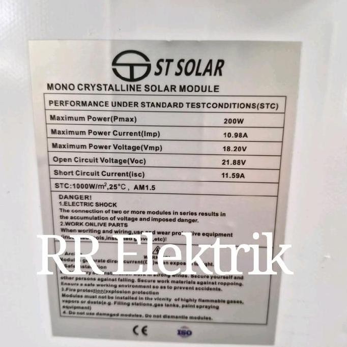 Solar Panel Solar Cell Panel Surya 200wp Mono 200 WP Monocrystalline murah