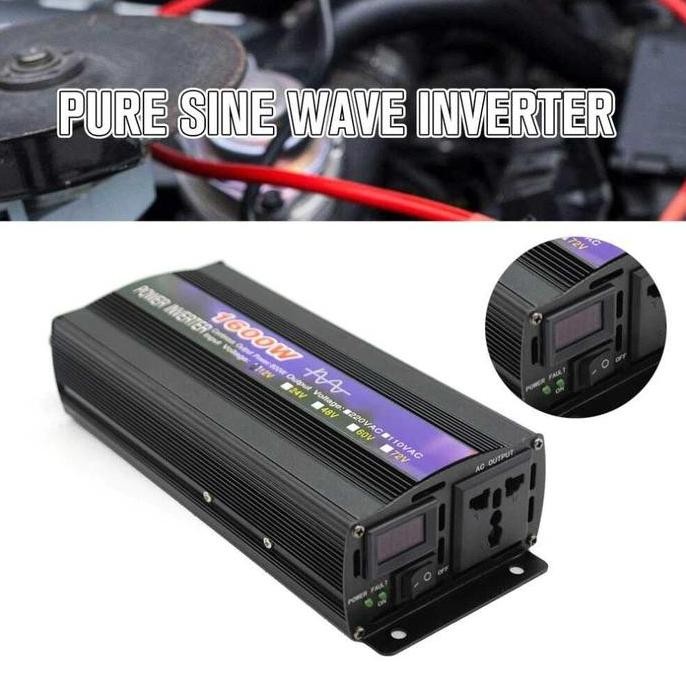 Power Inverter PSW Pure Sine Wave DC 12V to AC 220V 1600W murah