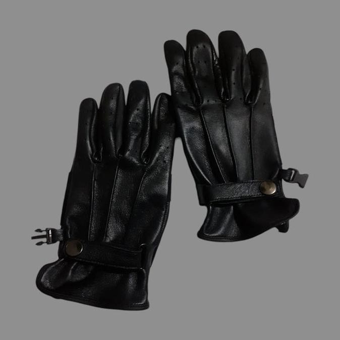 Sarung Tangan Motor Kulit Hitam | Gloves Kulit Motor Hitam | Gloves Leather Black