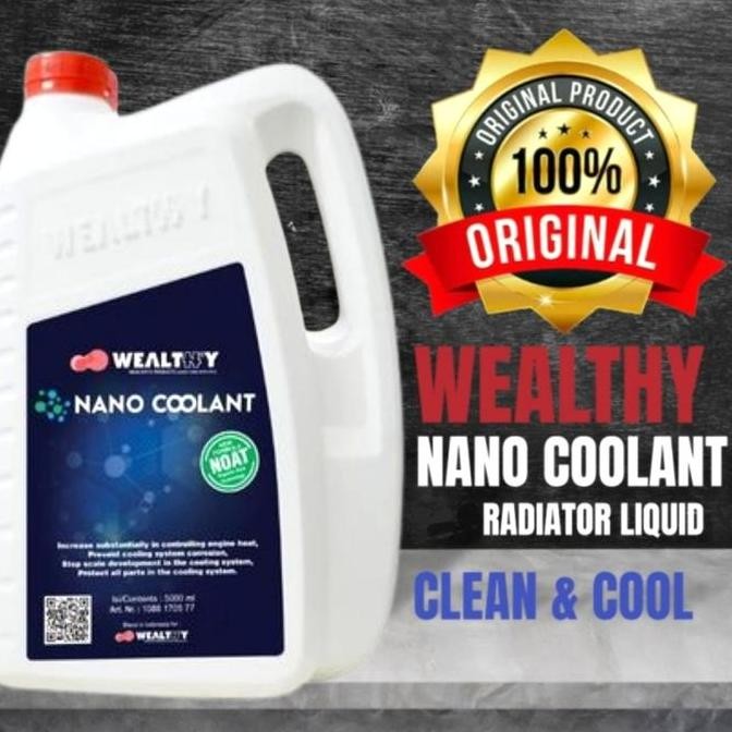 TERBARU - NANO Coolant WEALTHY  5L ORIGINAL 100%