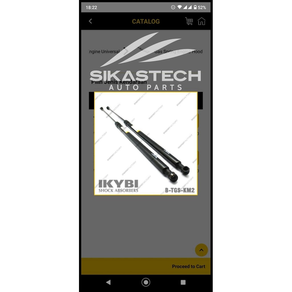 GRATIS ONGKIR 53440-0W110 SET HOOD SUPPORT ASSY SHOCK HIDROLIS KAP MESIN KANAN & KIRI TOYOTA CAMRY A