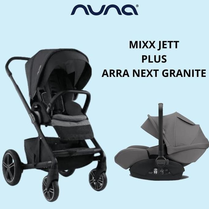 Stroller Nuna Mixx 2 Caviar FREE Nuna Pipa Next Granite