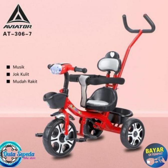 Sepeda Roda Tiga Anak balita AVIATOR AT306-7 Tricycle Roda 3