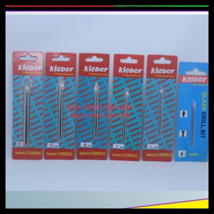 GRATIS ONGKIR MATA BOR TOMBAK KLEBER 6MM - MATA BOR KACA TOMBAK - TOMBAK KACA 