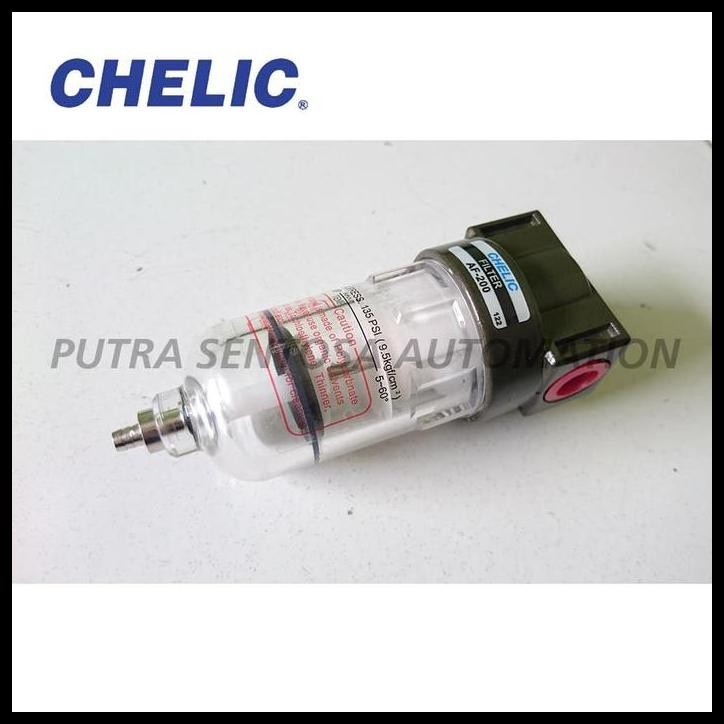 GRATIS ONGKIR AIR FILTER 1/4" 5MICRON AUTO DRAIN CHELIC AF-200-A 