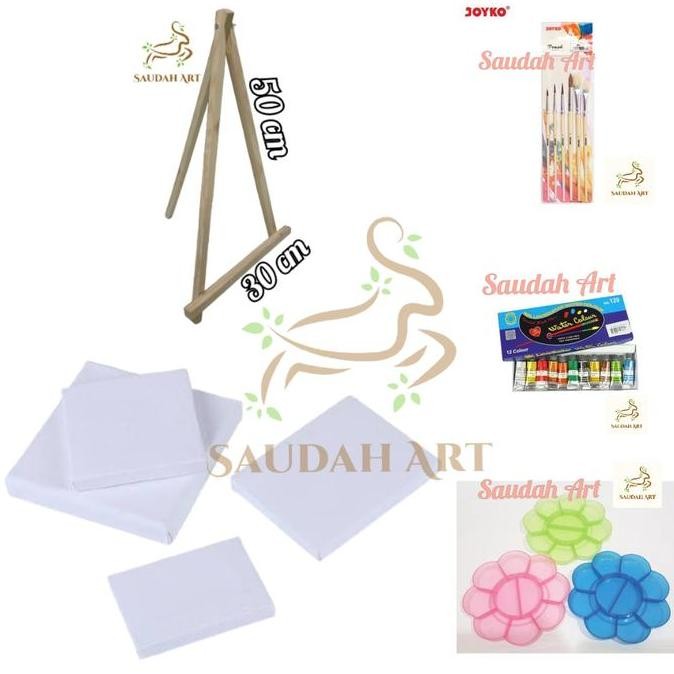 

Paket Lukis Lengkap (Kanvas,Kuas,Palet,Cat Air,Easel)