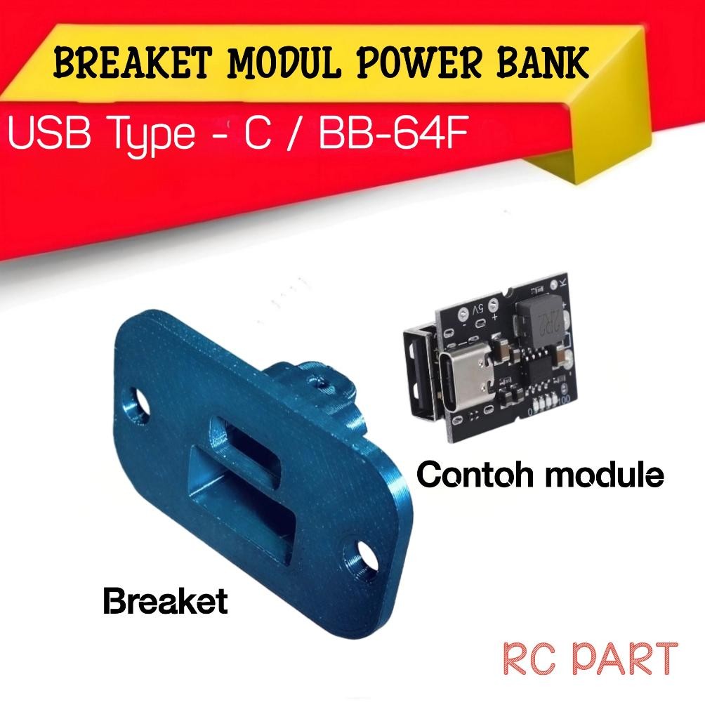 Cassing Breaket Modul Power Bank Fast Charging USB Type C Fast Charger Boost QC 3.0 DiM