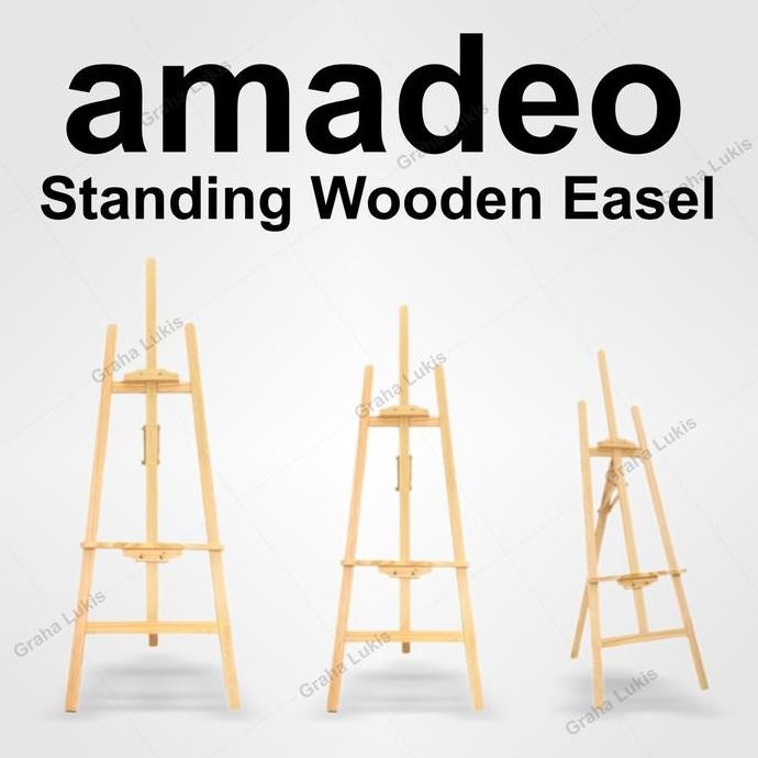 

Amadeo Wooden Easel / Stand Kanvas / Sandaran Kanvas / Standing Easel