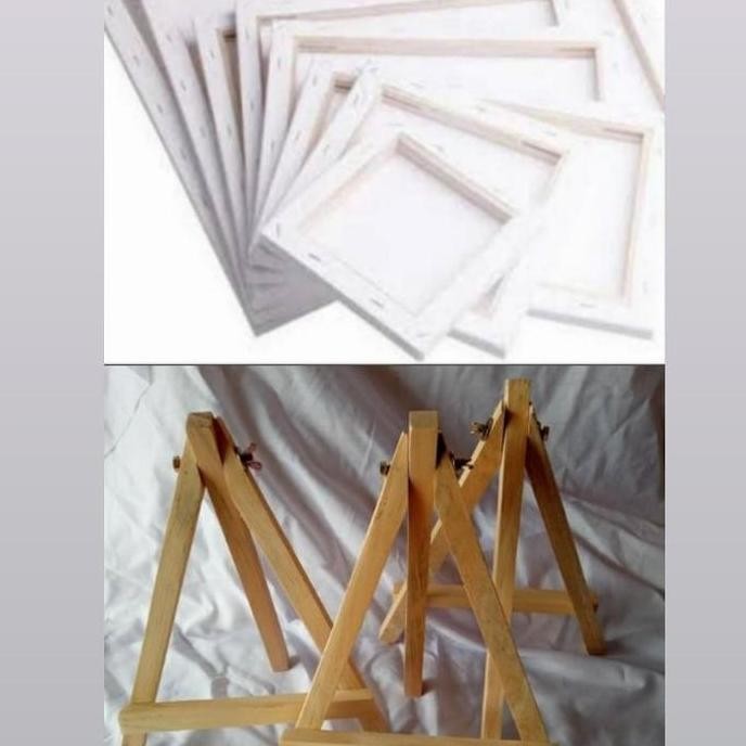 

Paket Mini Easel Kayu + Kanvas 30X40