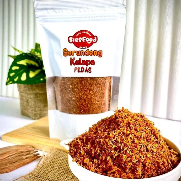 

Serundeng Kelapa Krispy (Pedas) 125Gram Food Snacks Cemilan Makanan Crispy Keripik