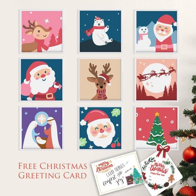 

Paint By Numbers Christmas Gift. Paket Melukis Hadiah Natal Untuk Anak