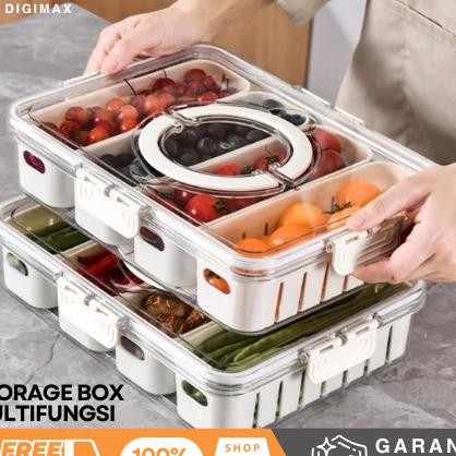 Kotak Penyimpanan Makanan Sayuran Daging Kotak Sekat Bumbu Food Container Kulkas Food Container Bpa 