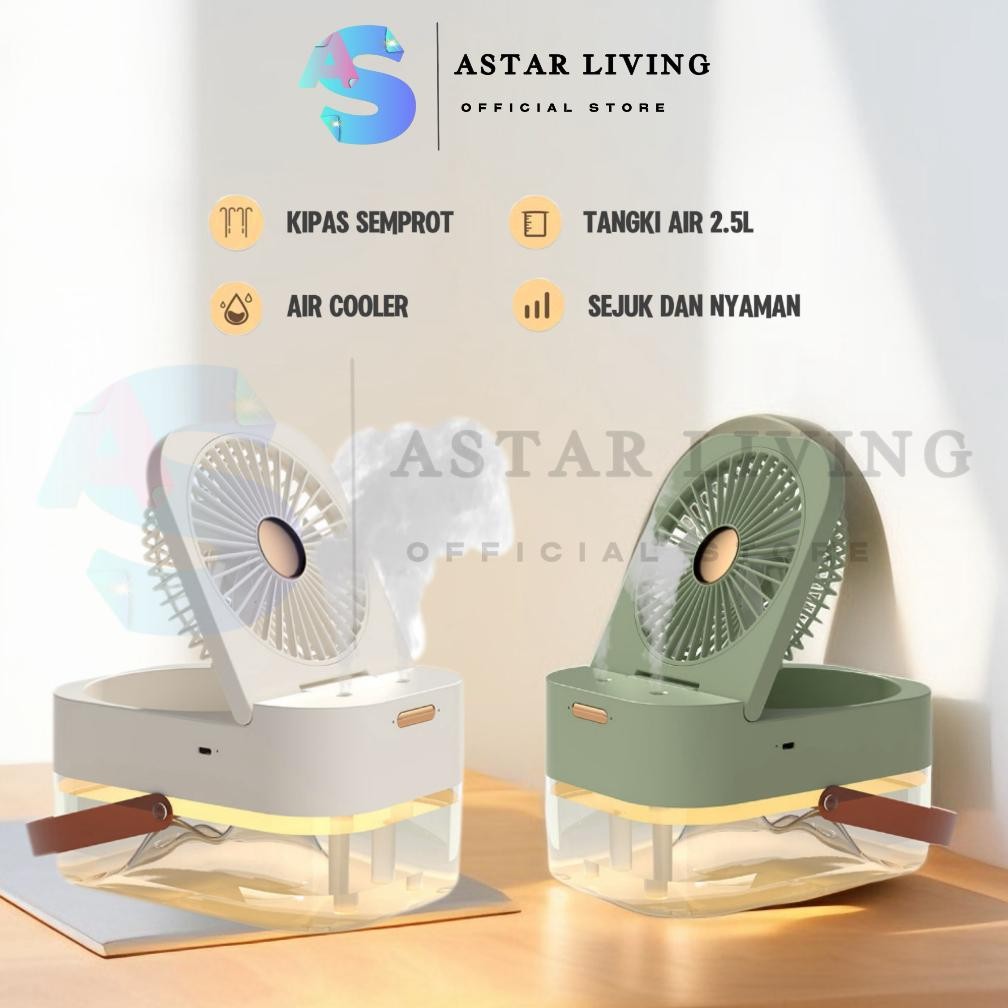 [AL] Kipas Angin AC Mini Fan Portable-Remote Control Bisa Di Lipat Kipas angin meja DiM