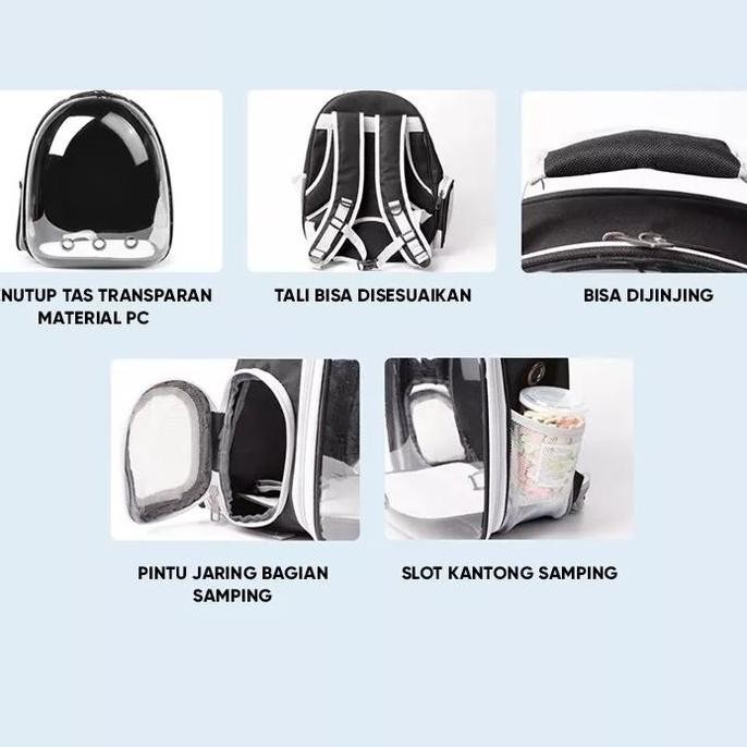 Tas Kucing Tas Astronot Tas Hewan Pet Cargo Pet Carrier Ransel Kucing HC