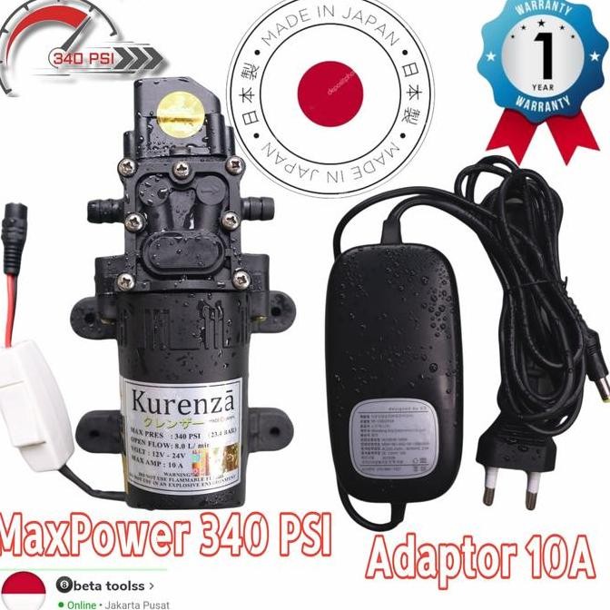 Paket Dinamo Pompa Air 12V + Adaptor 160psi Japan Quality Sprayer