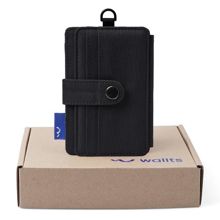 

Wallts Pebble Black - Lanyard Name Tag Id Card Kantor Unisex Pria Wanita Kartu Dompet Cowok