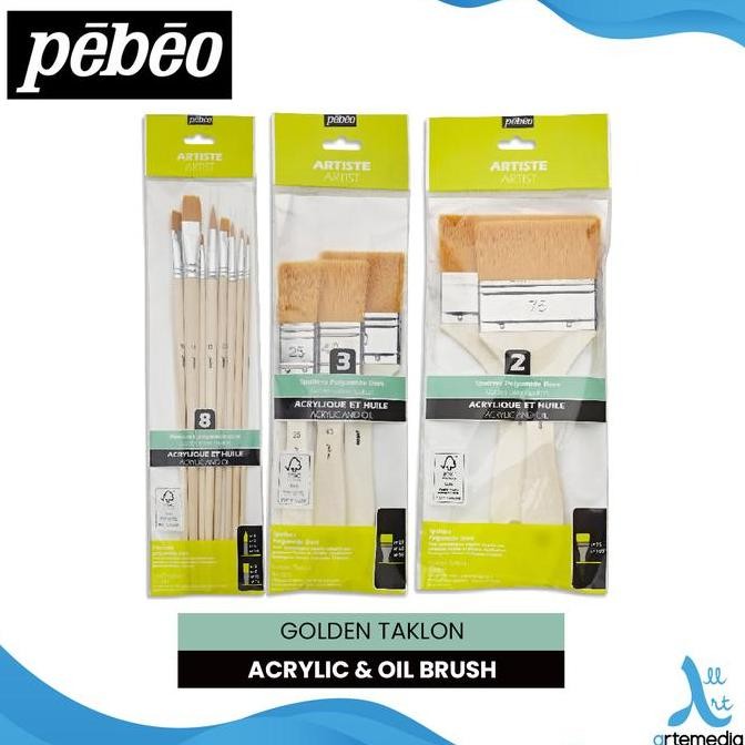 

Kuas Lukis Pebeo Golden Taklon Oil And Acryllic Brush Set