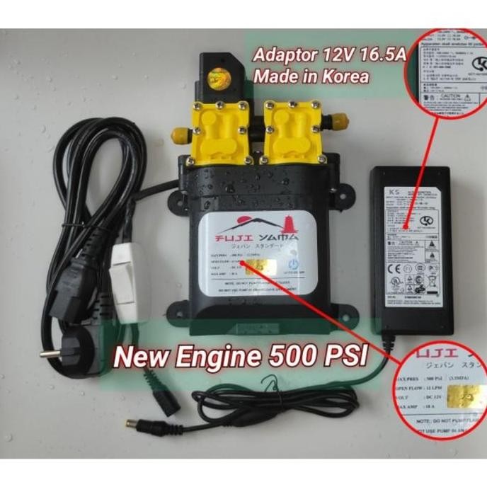 Paket Dinamo Pompa Air 320PSI DC + Adaptor 16A Sprayer High Quality