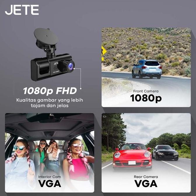 JETE Kamera Mobil Dash Camera Cam DashCam Car Mobil DC1 Series Full HD 1080px