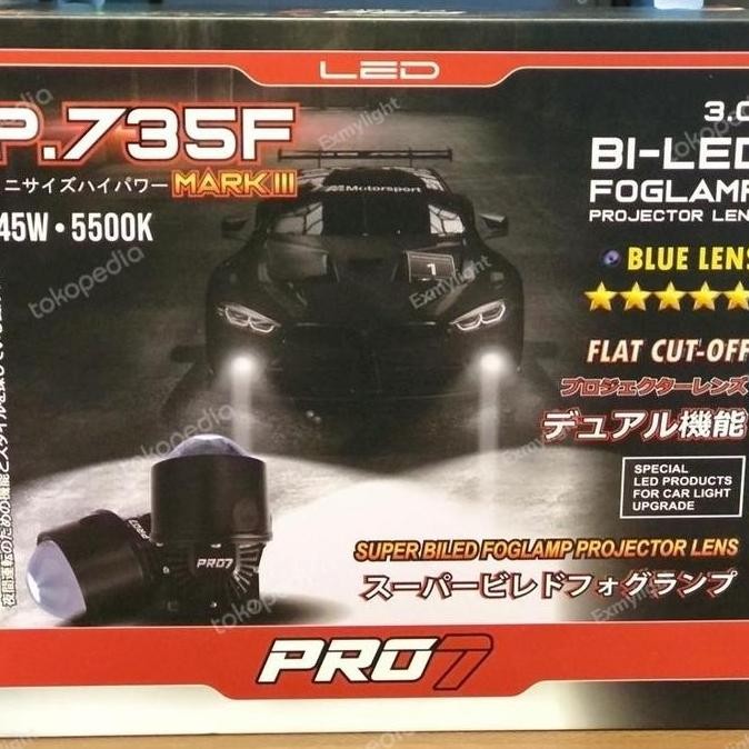 FOGLAMP PROJECTOR BILED PRO7 P735F MARK3 BLUE LENS 45W 5500K MOTOR MOBIL
