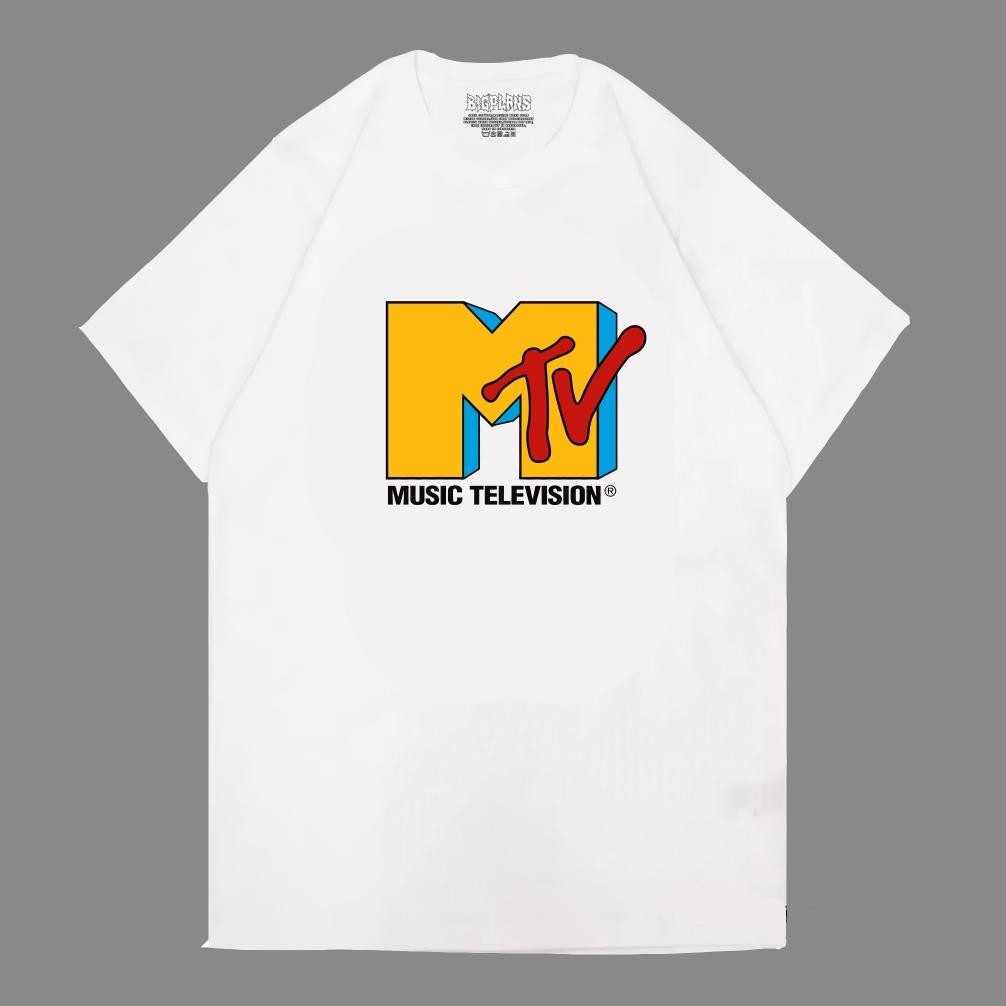 Promo Kaos Mtv Music Television Big Logo Kaos Mtv Kaos Basic Distrp Pria Wanita