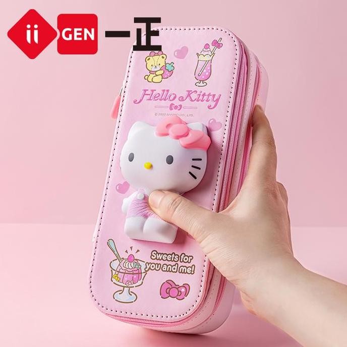 

Kotak Tempat Pensil 3D Lucu 2 Lapis Double Layer Squishy Iigen Cinnamoroll Kuromi My Melody Hello Kitty