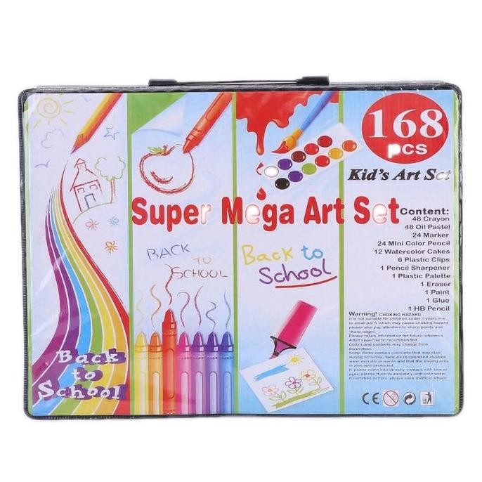

Crayon Set 168pcs Krayon Mewarnai Anak Lengkap Pensil Warna Set Gambar Kreatif