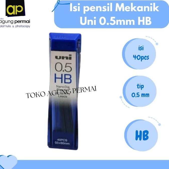 

Isi Pensil Mekanik Uni NanoDia 0.5mm HB 40 Leads Refill Original Jepang