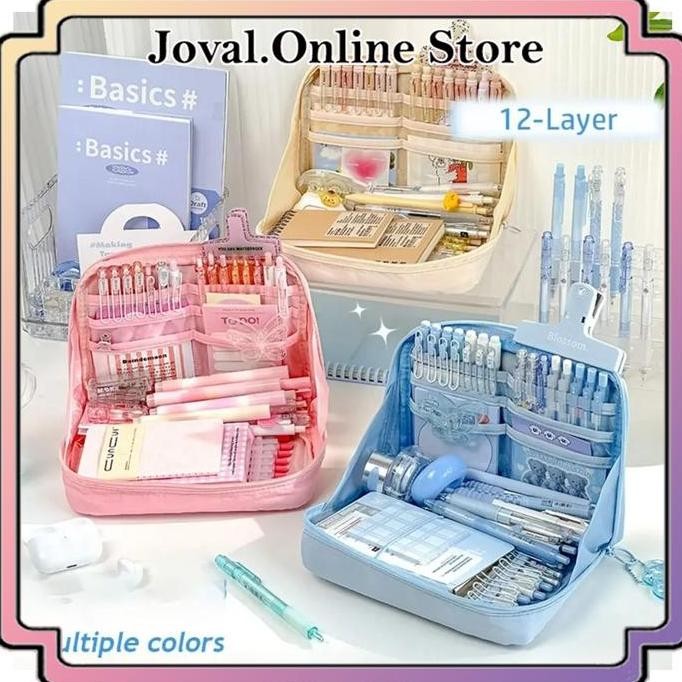 

Tempat Pensil Jumbo Korea Multi Sekat Organizer Meja Belajar