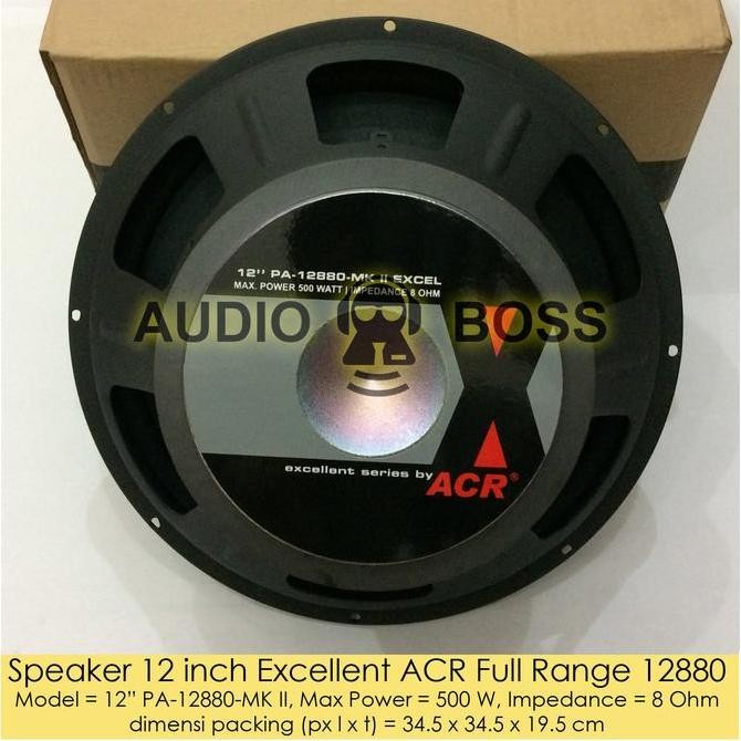 Speaker Full Range 12 Inch Acr 12880 Excellent Original - Woofer 12" Acr