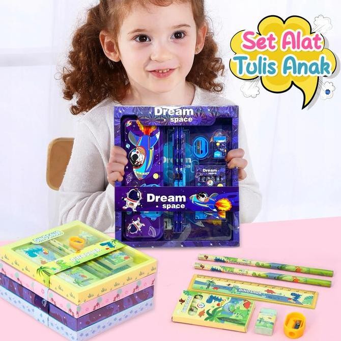 

Bambino Kotak Pensil Set Anak - Stationery Set Lengkap Rautan Penghapus