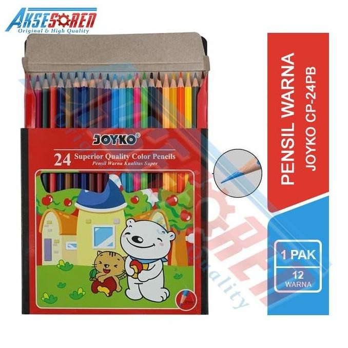

Pensil Warna Joyko CP-24PB 24 Warna - Pensil Gambar Anak Lengkap Warna Cerah
