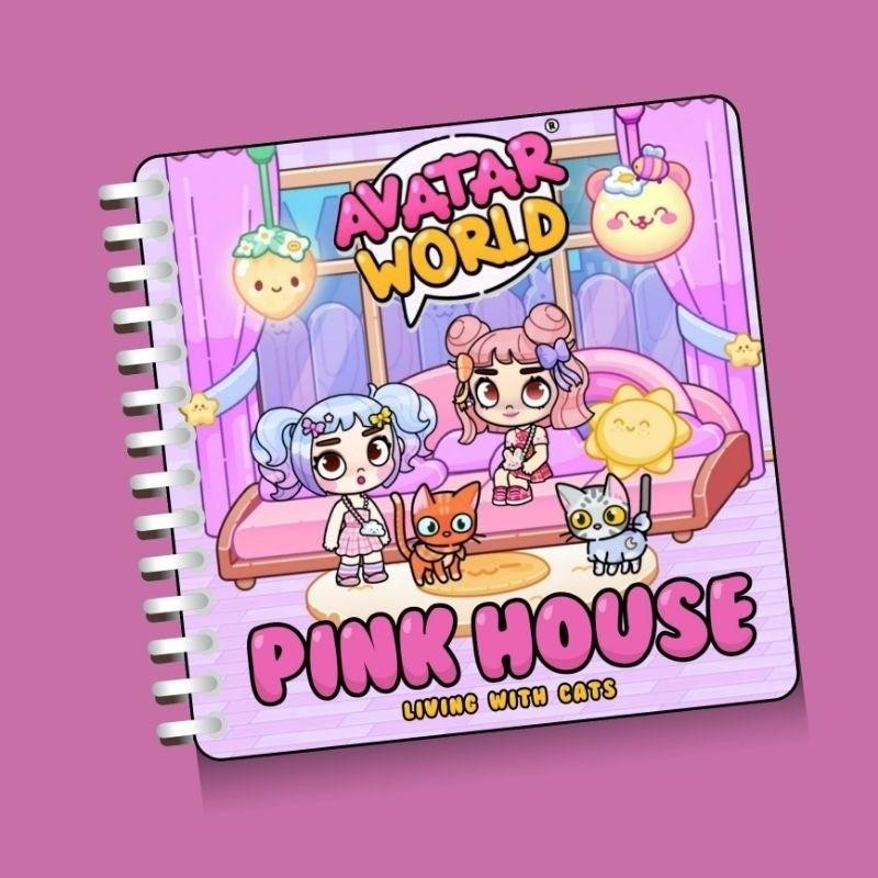 Avatar World Paper Book Paper Doll House Warna Pink Buku Sudah Dirangkai Ukuran Kecil Best Seller Mu