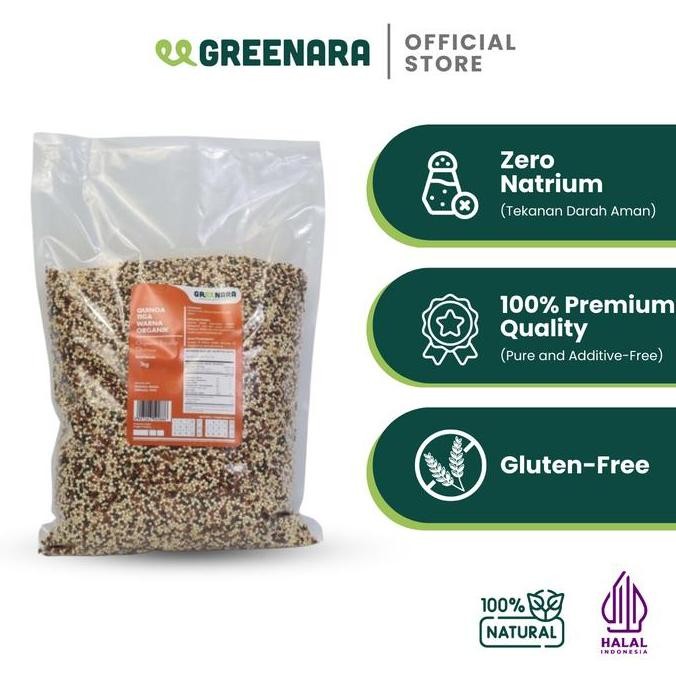 

LM Quinoa Putih, Hitam Merah 1 Kg / Organic Tri Color Quinoa