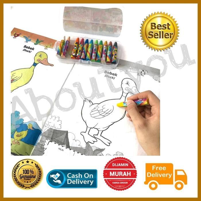 

EMS Crayon krayon oil pastel set mini murah unik berkualitas isi 12 warna