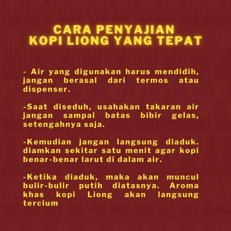 

Rkm Liong Kopi Liong 30 Sashet Tanpa Gula Ukuran Kecil