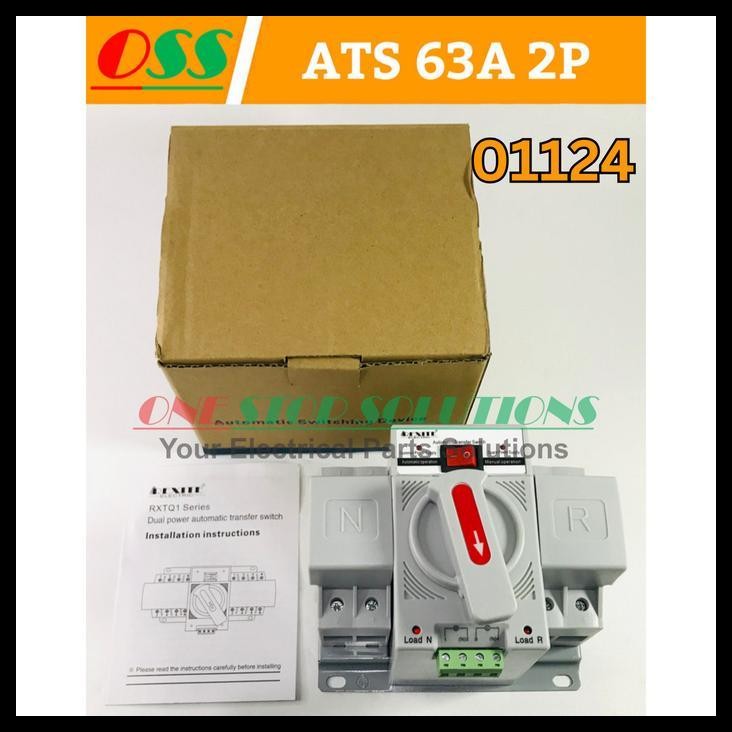 TERMURAH ATS AUTO TRANSFER SWITCH ATS 63A 2P 2 POLE UNTUK OTOMATIS GENSET
