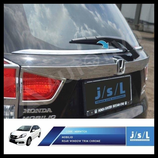 DISKON LIS KACA BELAKANG HONDA MOBILIO CHROME ORI JSL 