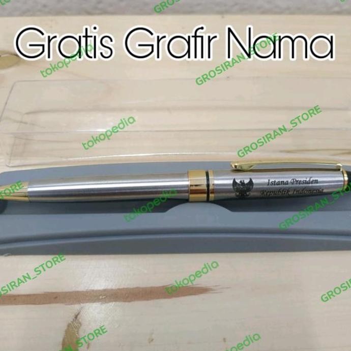 

Pulpen Parker Istana Presiden Custom Logo Nama Grafir Kado Souvenir Pt New Stok